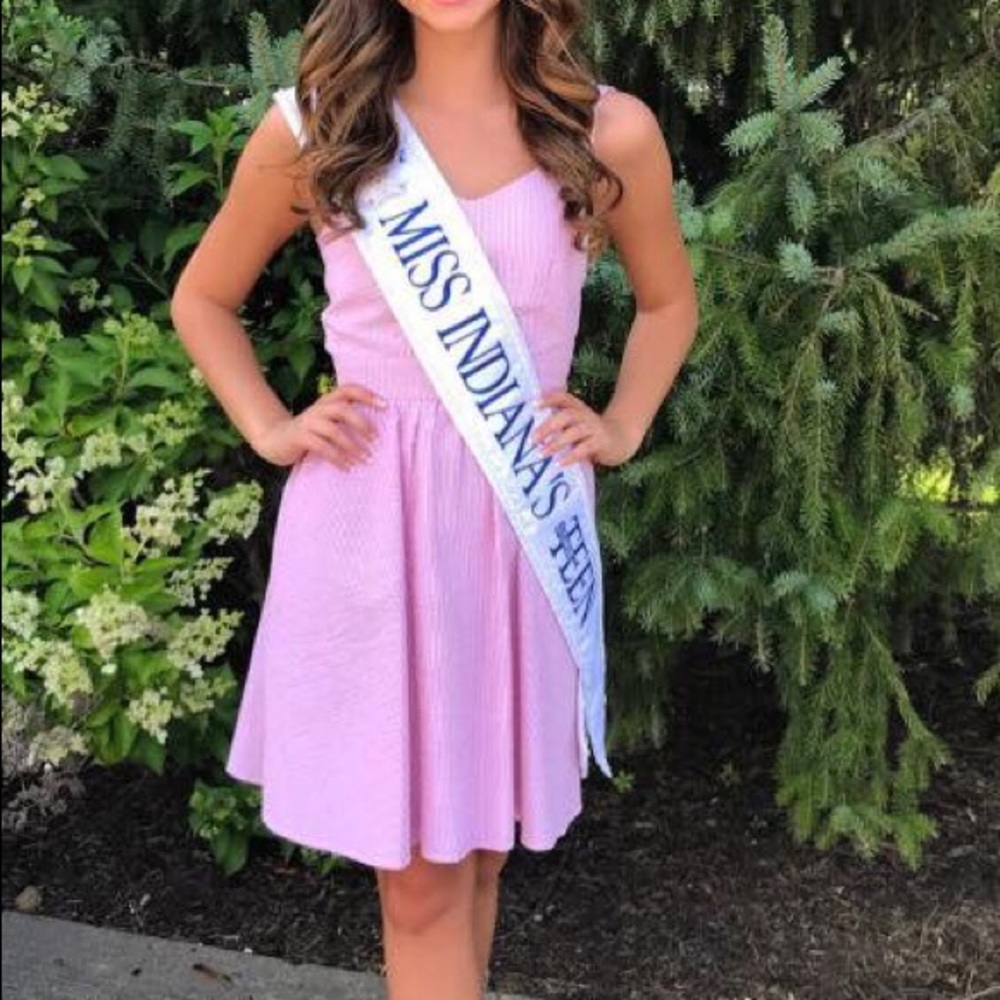 Lauren James bow back short dress